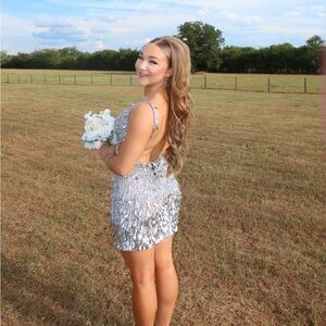 Silver Sequin Dress